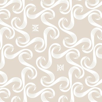 Sand ribbon swirls with the MA monogram — pattern from the Marie-Antoinette Style Guide