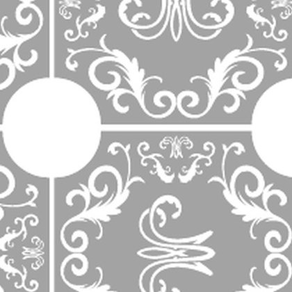 Grey ornamental tiles — pattern from the Marie-Antoinette Style Guide